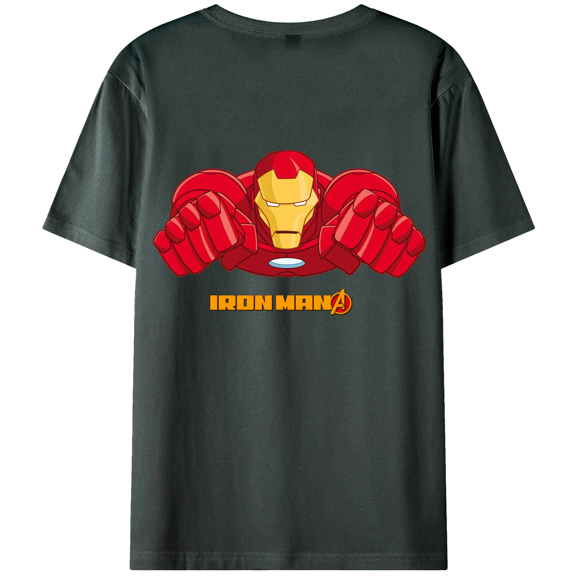 （画像用） アベンジャーズ The Avengers 綿100％ メンズ半袖Tシャツ（バックプリント） 通気性